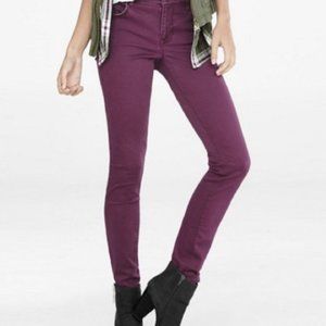Express Purple Mid Rise Jeggings